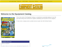 Tablet Screenshot of equipmentcatalog.com